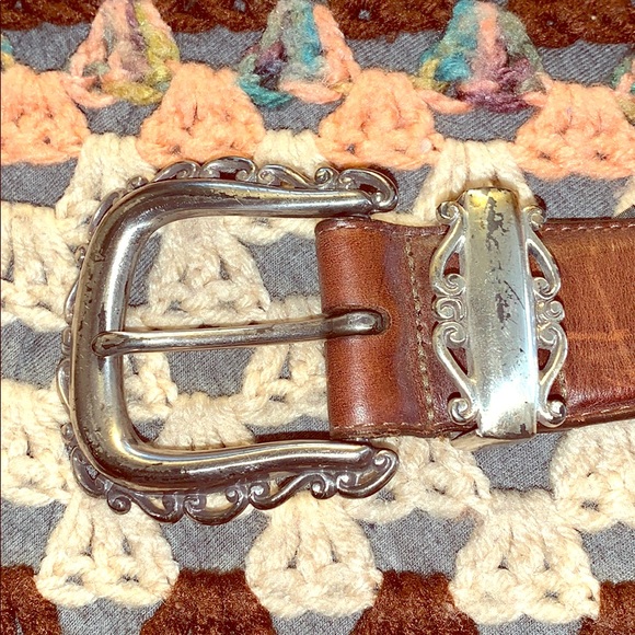 Brighton Accessories - Vintage BRIGHTON Brown Leather Belt 1994